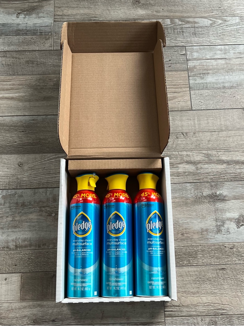 NIB Pledge Multisurface Cleaner Spray, Rainshower, 14.2 oz., 3 pk.